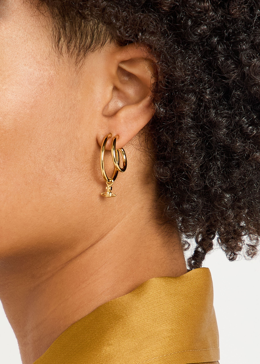 Vivienne Westwood The Ronda Layered Hoop Earrings In Gold