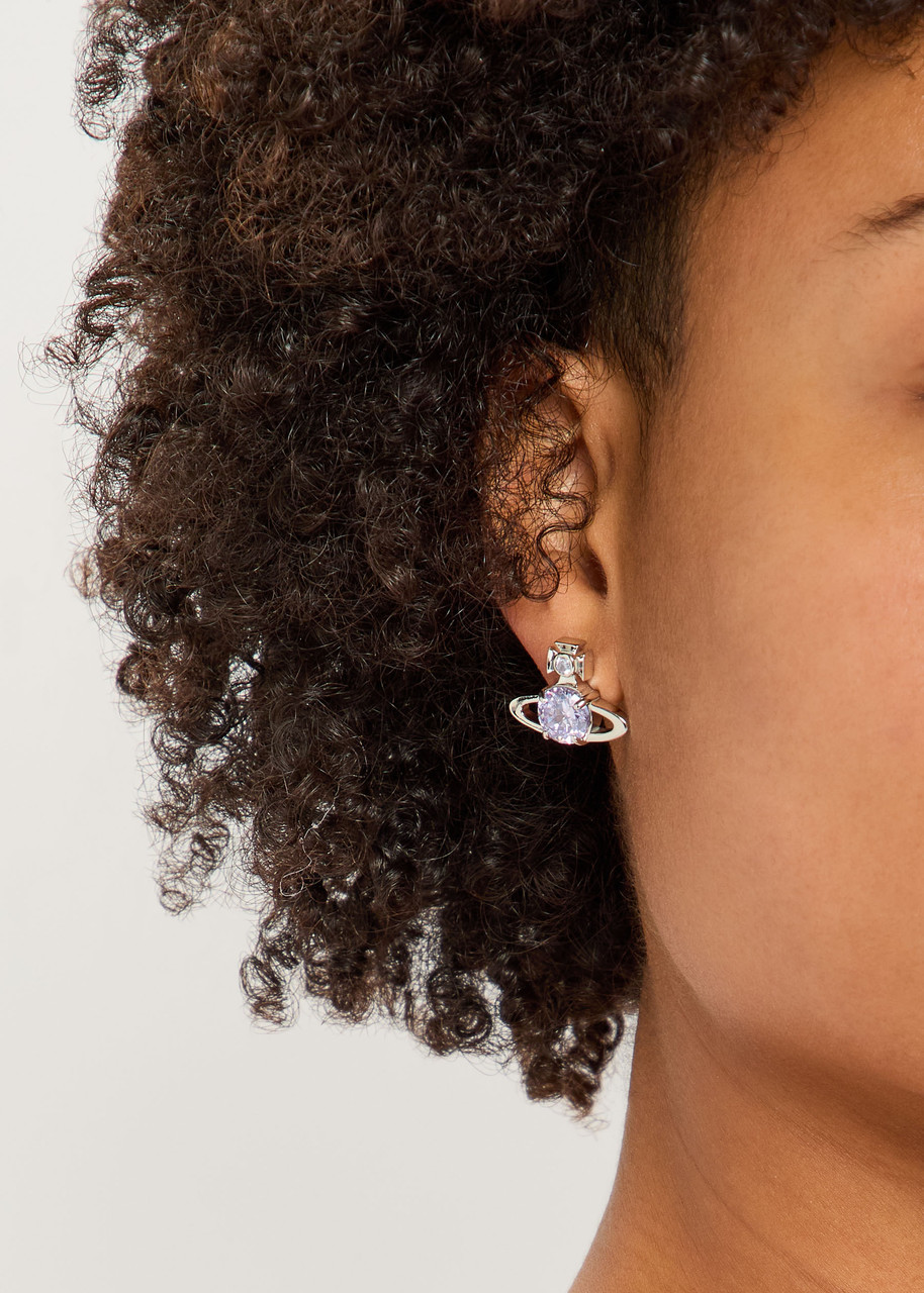 Vivienne Westwood Reina Crystal-embellished Orb Stud Earrings In Metallic
