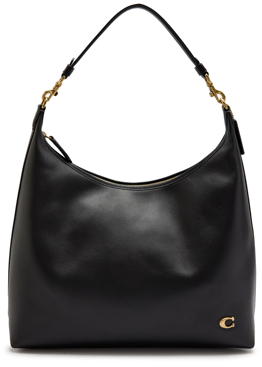 Coach Juliet Large Leather Shoulder Bag In Black