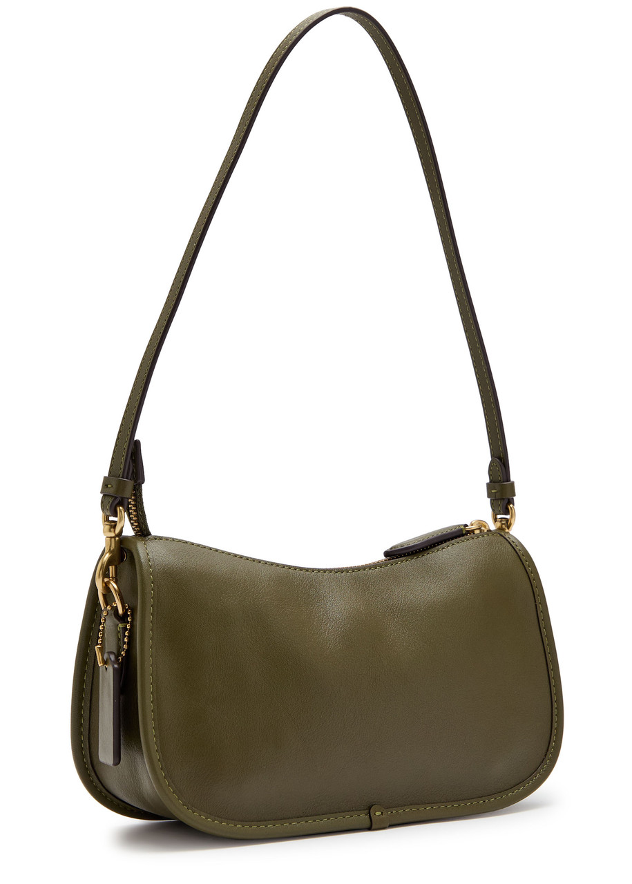 Coach Waverly Leather Shoulder Bag In Green