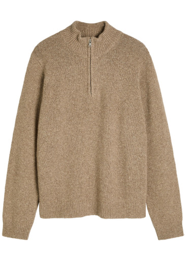 WON HUNDRED Viaan half-zip wool and silk-blend jumper | Harvey Nichols