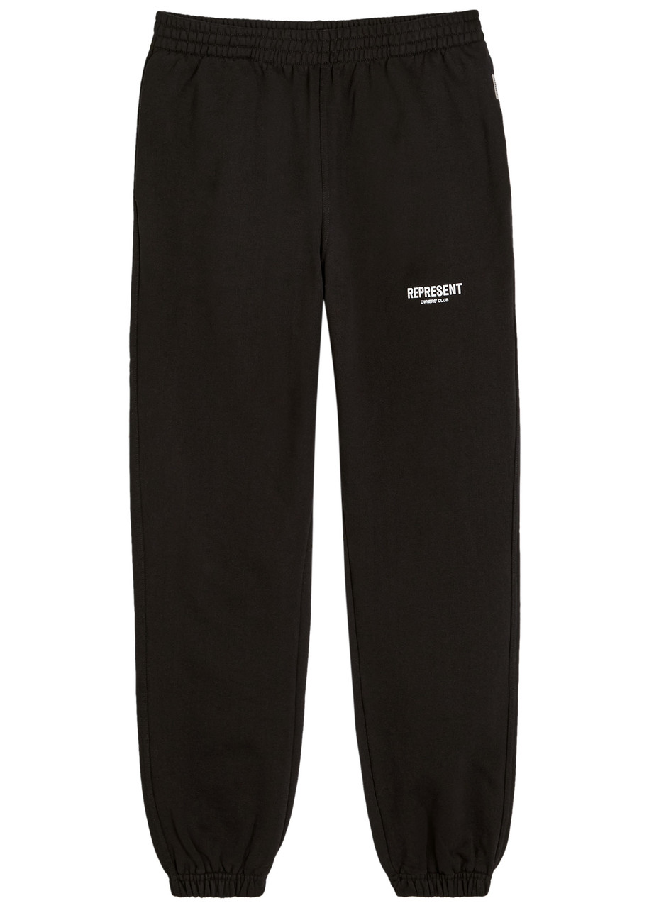 Represent Owners Club Logo-print Cotton Sweatpants – Black – M