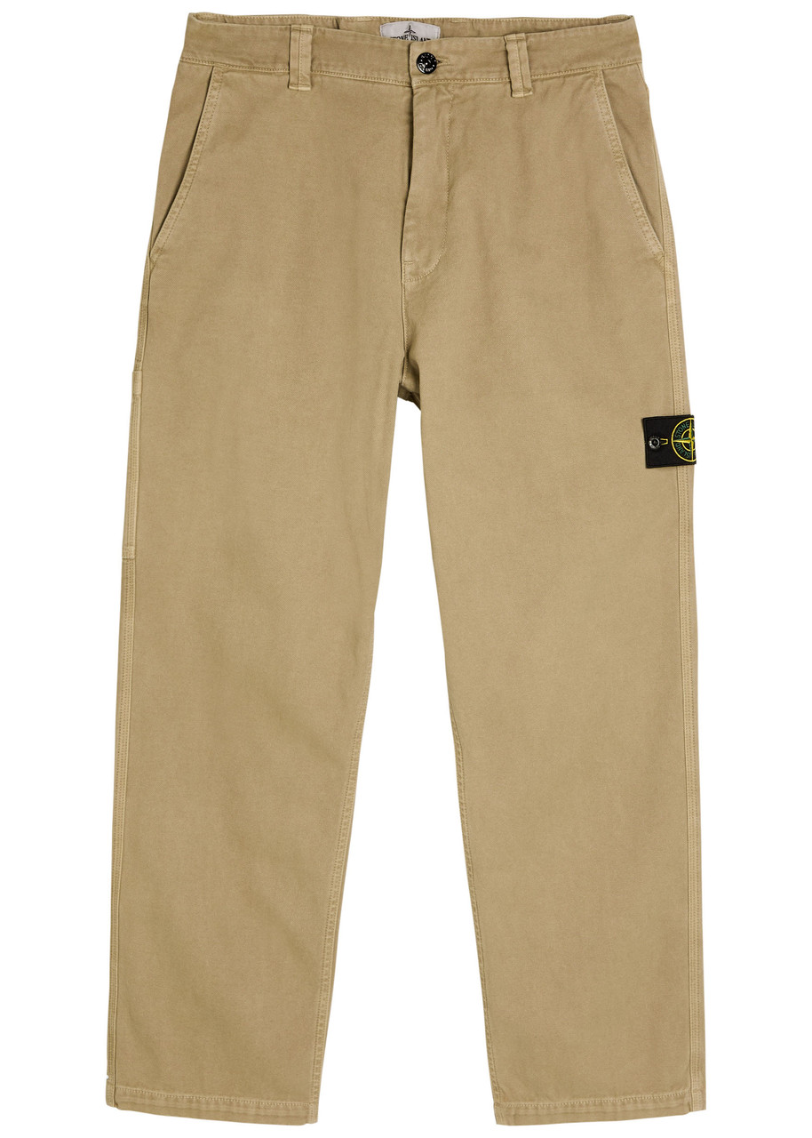Stone Island Straight-leg Canvas Trousers - Sand - 36 (W36 / XL)