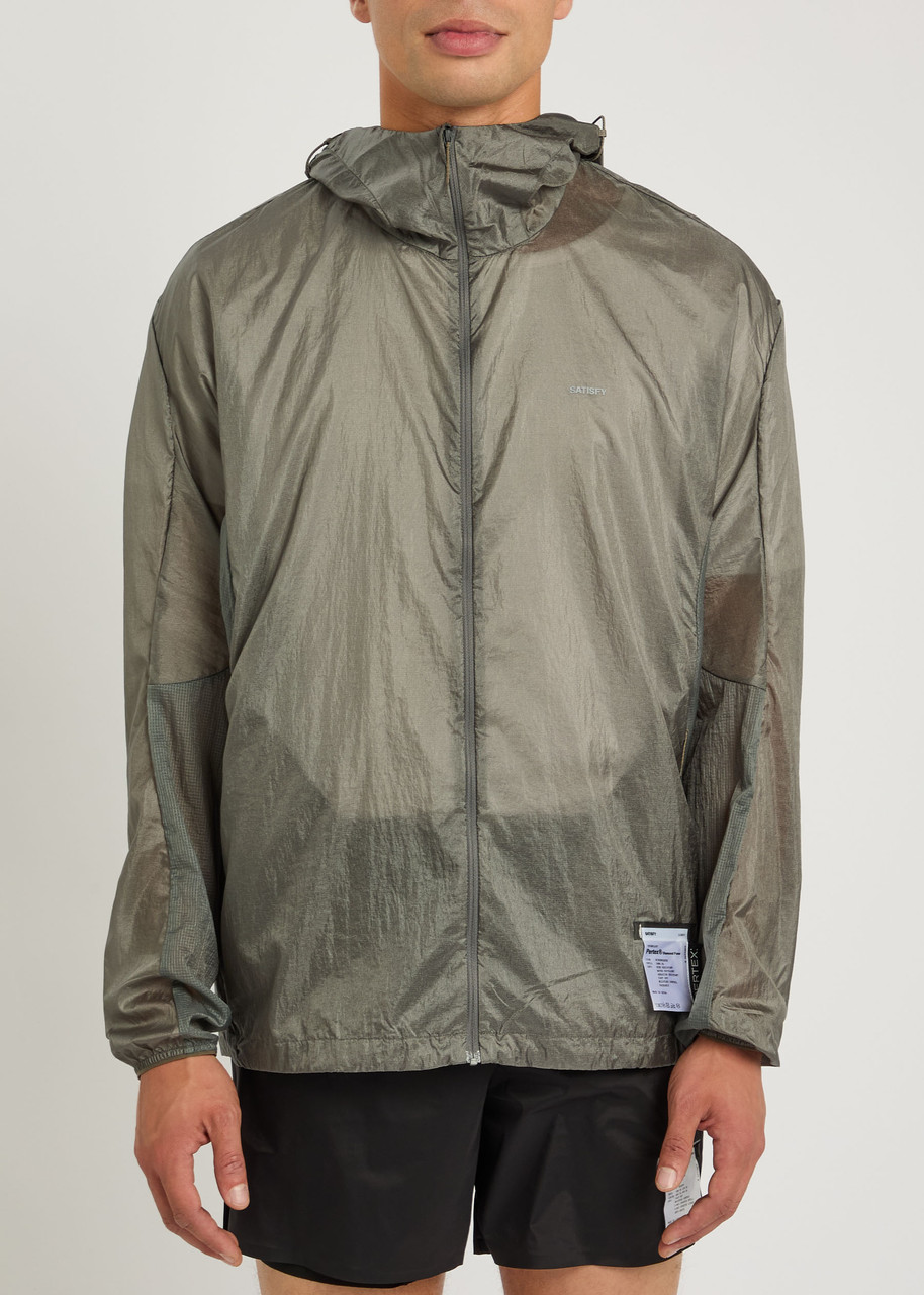  Satisfy Hooded Pertex Diamond Fuse Jacket - Green - L 