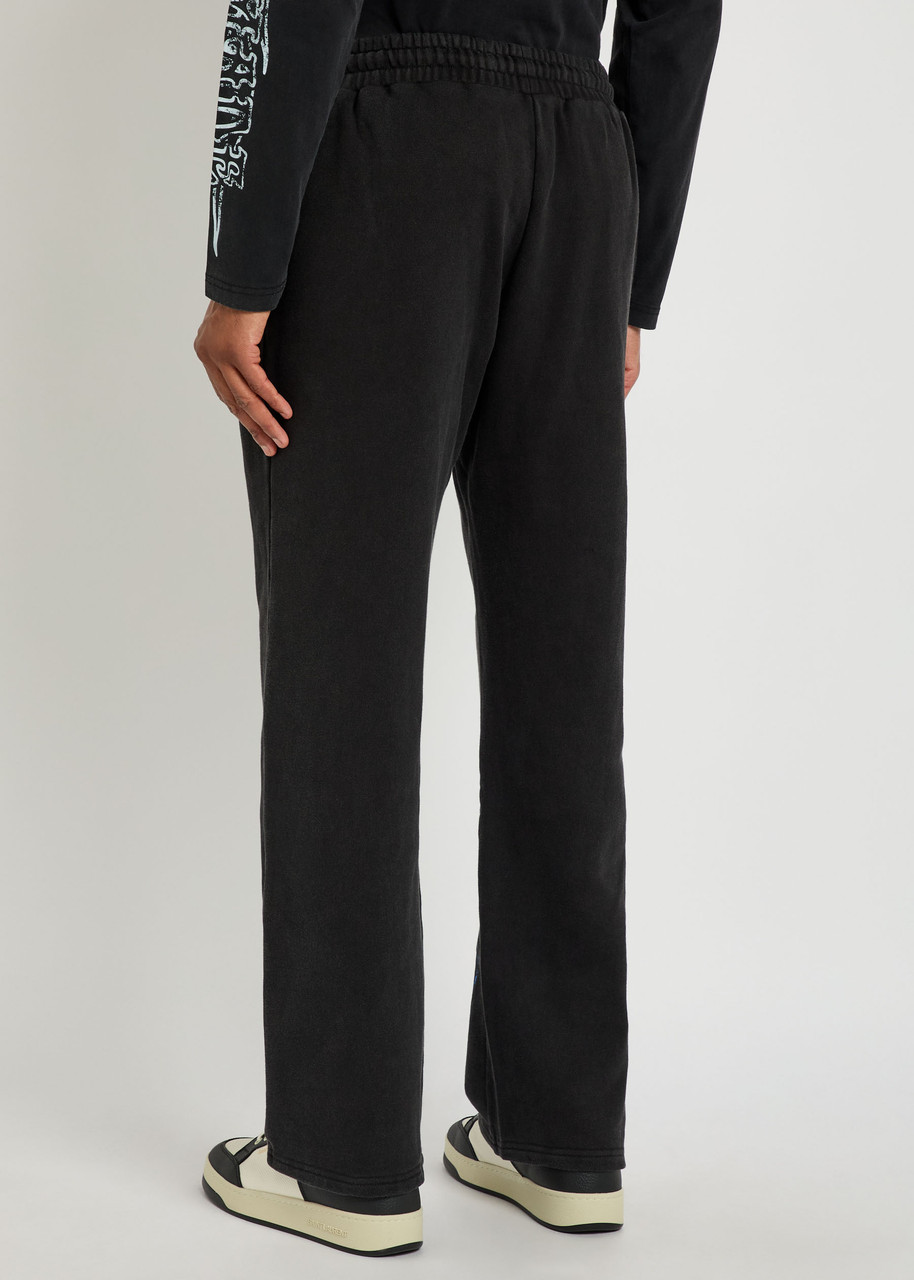  Godmade Printed Straight-leg Cotton Sweatpants - Black - M 