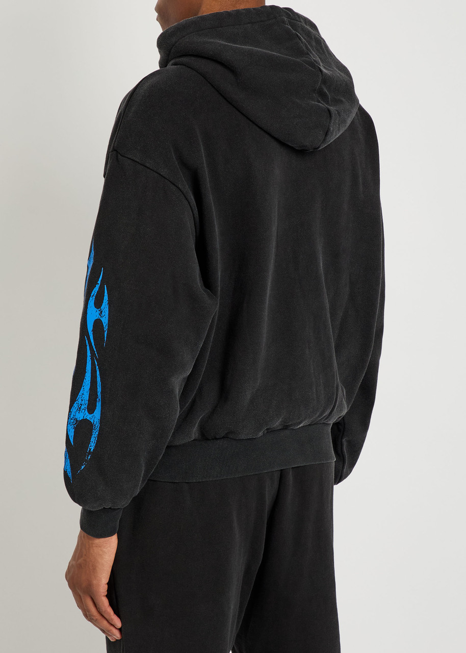  Godmade Logo-print Hooded Cotton Sweatshirt - Black - L 