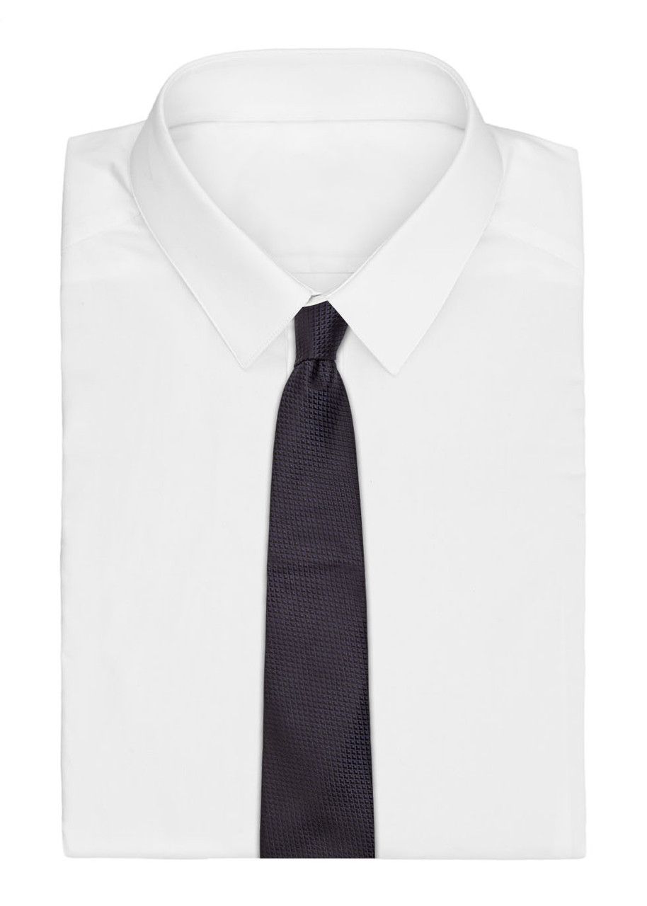  Canali Checked Silk Tie - Navy - One Size 
