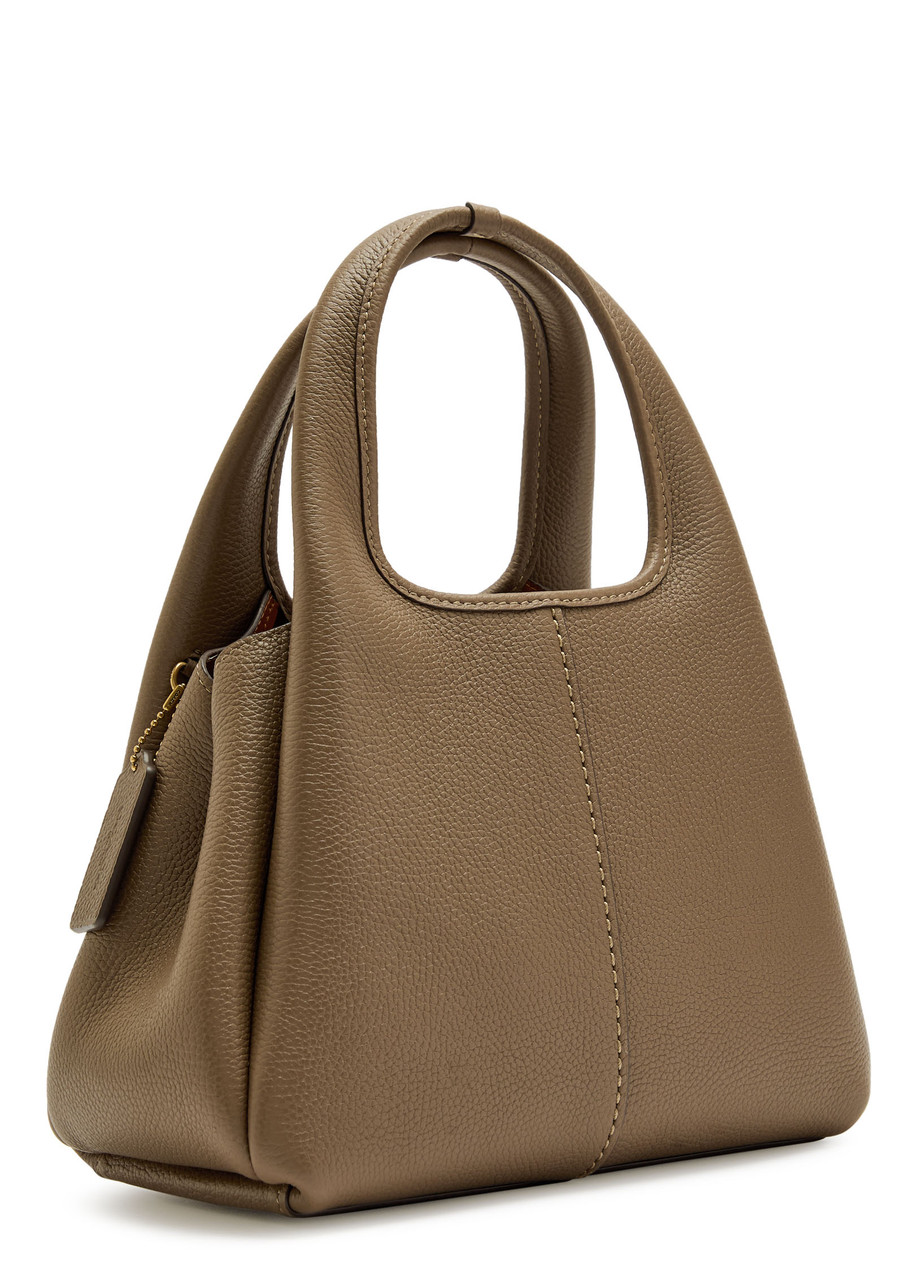 Coach Lana 23 Pebbled Leather Top Handle Bag In Brown
