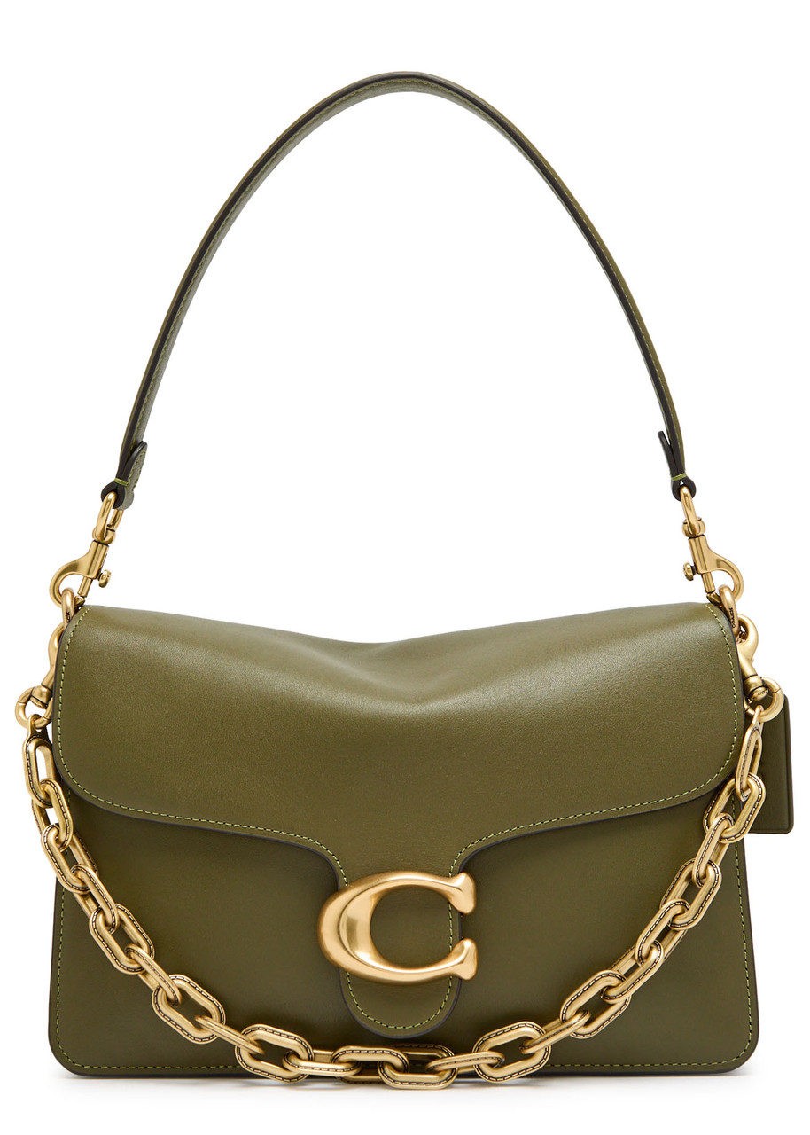 Coach Tabby Leather Shoulder Bag In Green