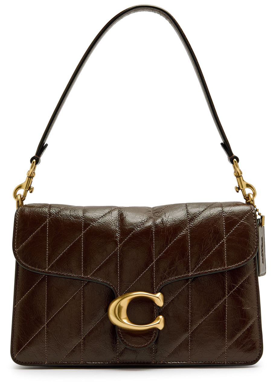 Coach Tabby Quilted Glazed Leather Shoulder bag - Brown - One Size
