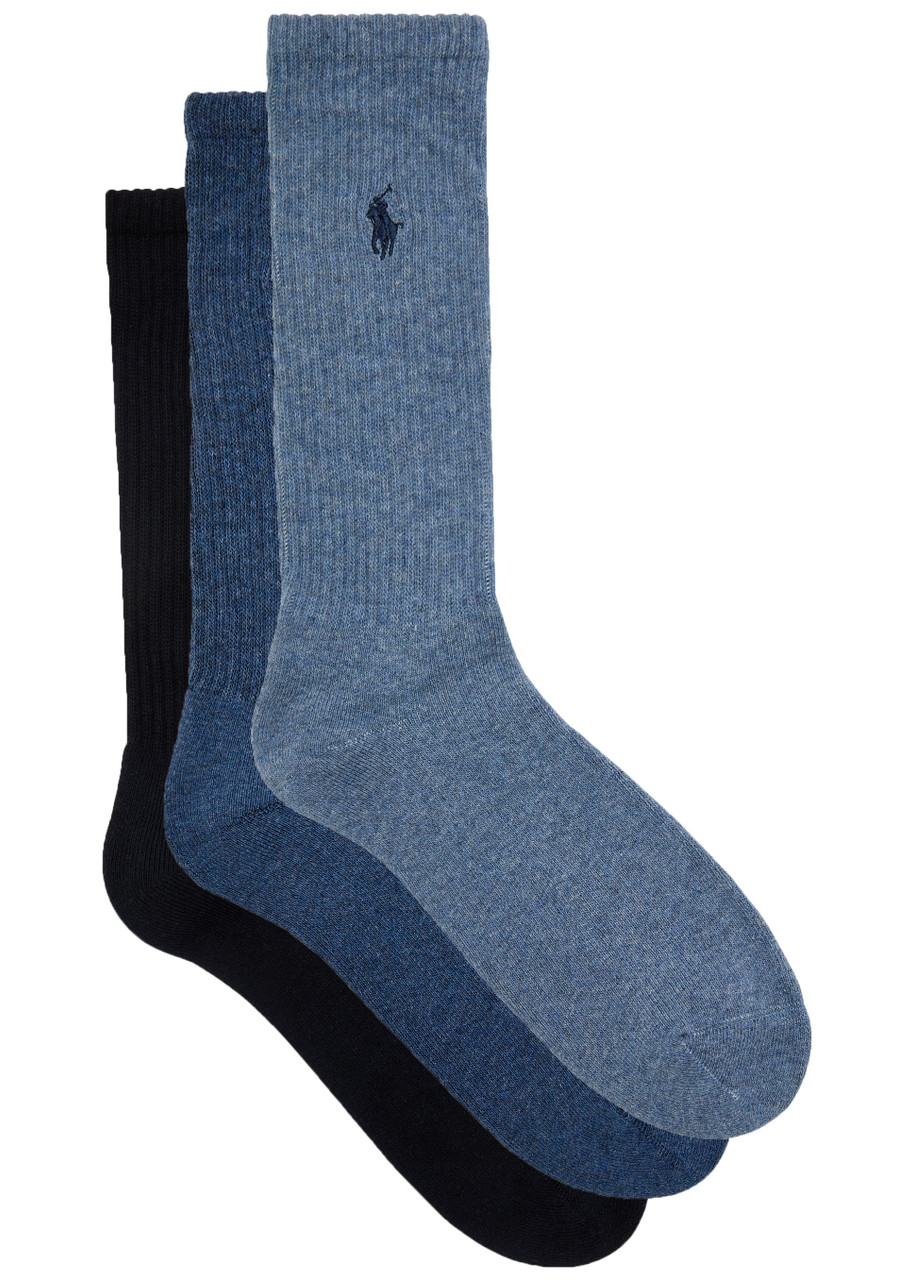 Polo Ralph Lauren Logo-embroidered Cotton-blend Socks - set of Three - Multicoloured - One Size