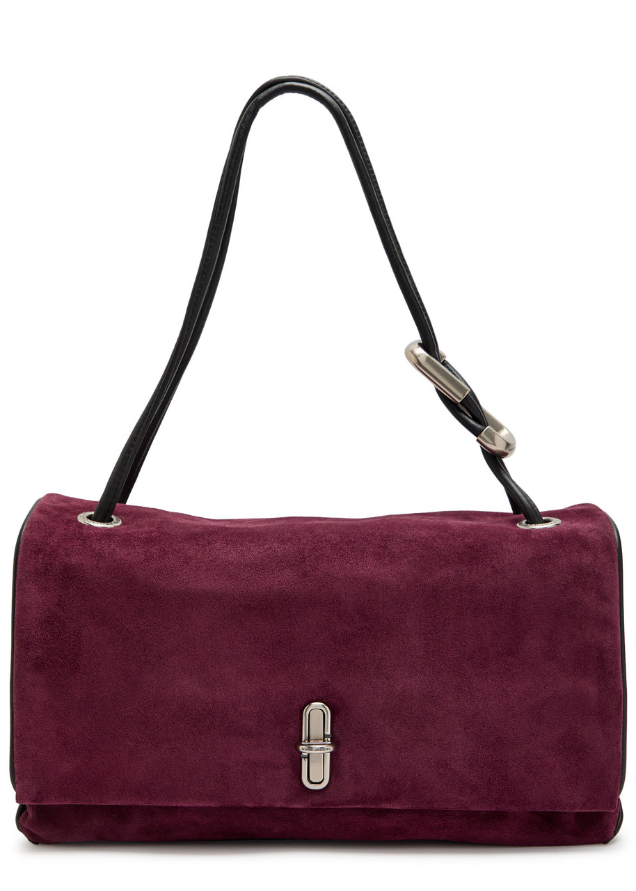 Marc Jacobs The Large Dual Suede Shoulder Bag In Purple