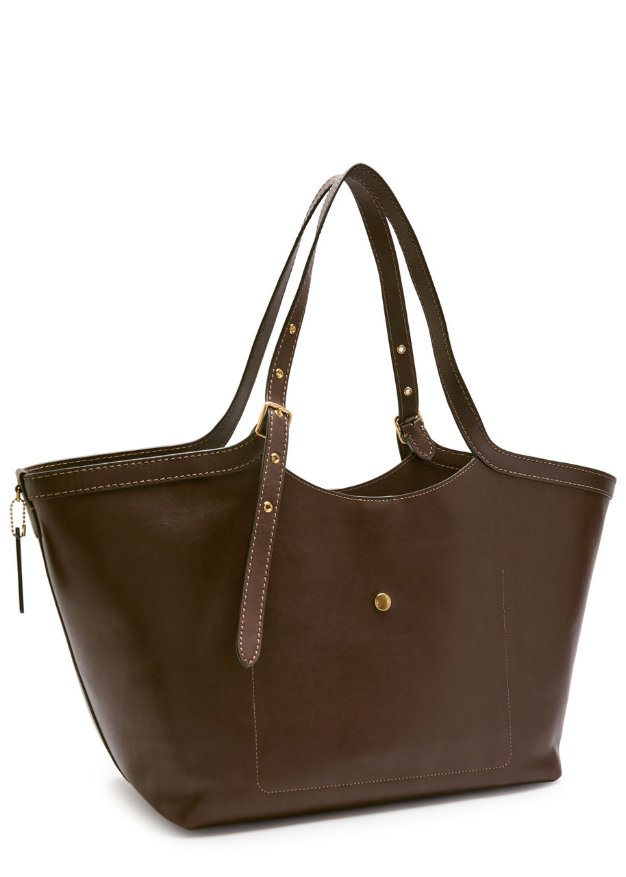 Coach Gramercy Leather Tote In Brown
