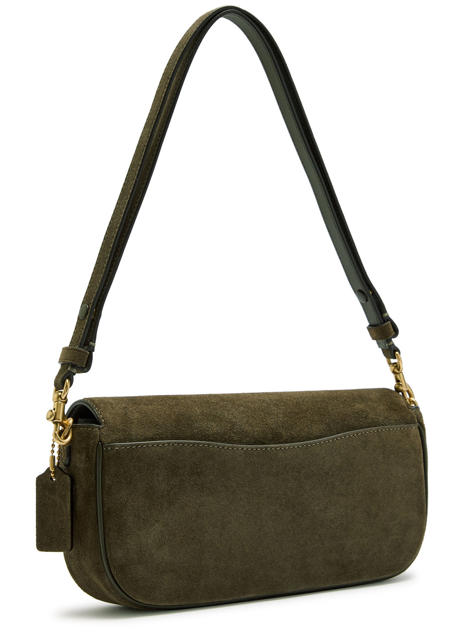 Coach Brook Suede Shoulder Bag In Green