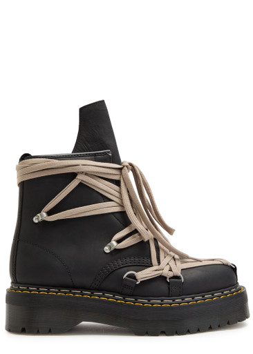 RICK OWENS X Dr. Martens Megalace Quad leather boots | Harvey Nichols