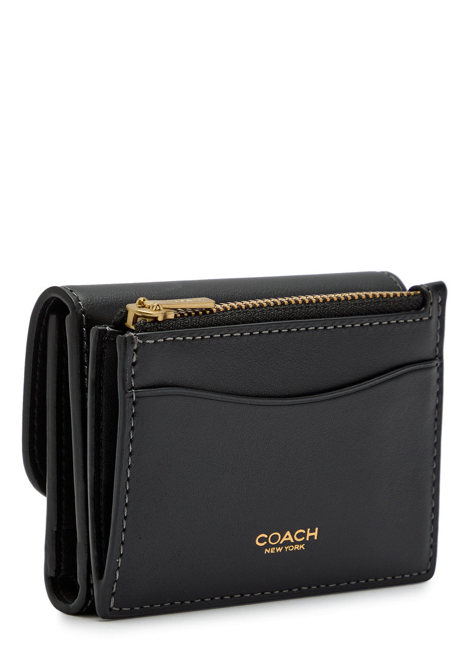  Coach Essential Logo Leather Wallet - Black - One Size 