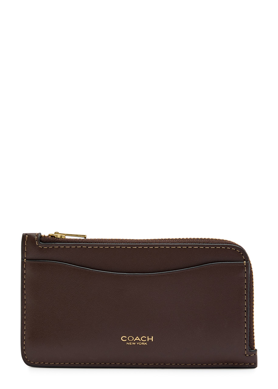 Coach New York Leather Cardholder - Brown - One Size
