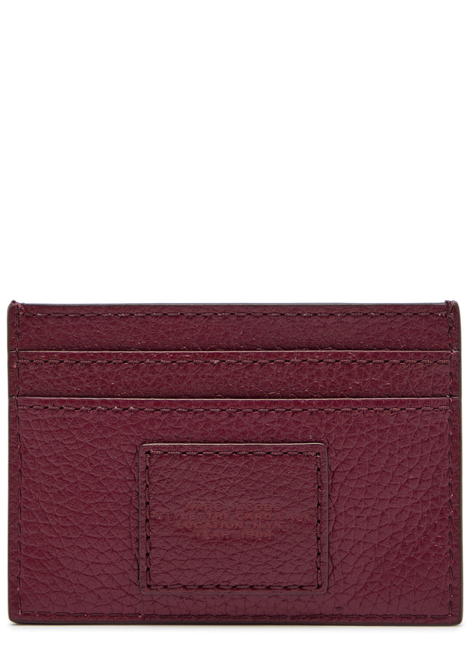  Marc Jacobs The Card Case Grained Leather Card Holder - Burgundy - One Size 