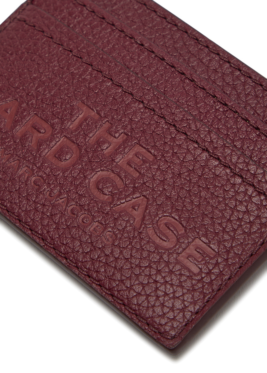 Marc Jacobs The Card Case Grained Leather Card Holder - Burgundy - One Size 