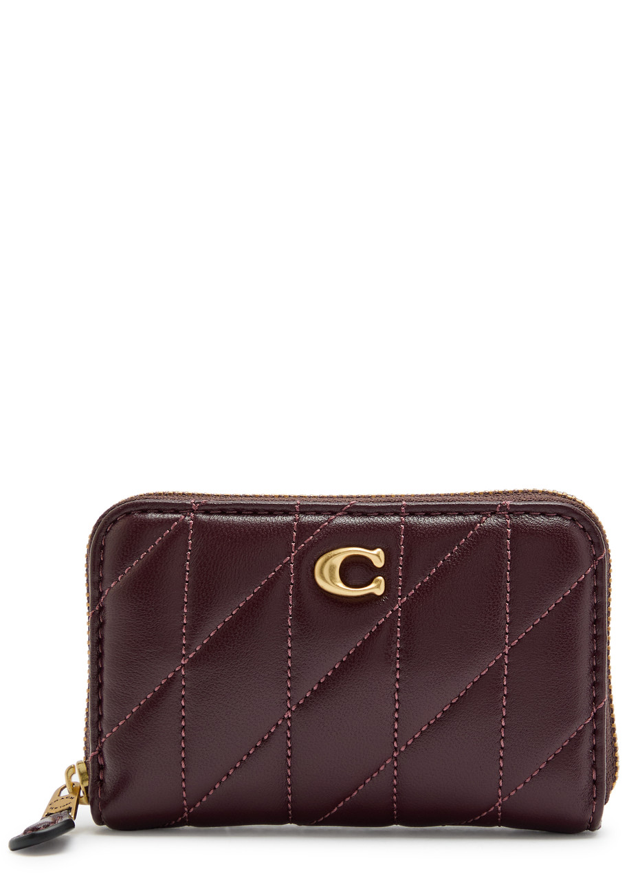 Coach Pillow Quilted Leather Wallet In Purple