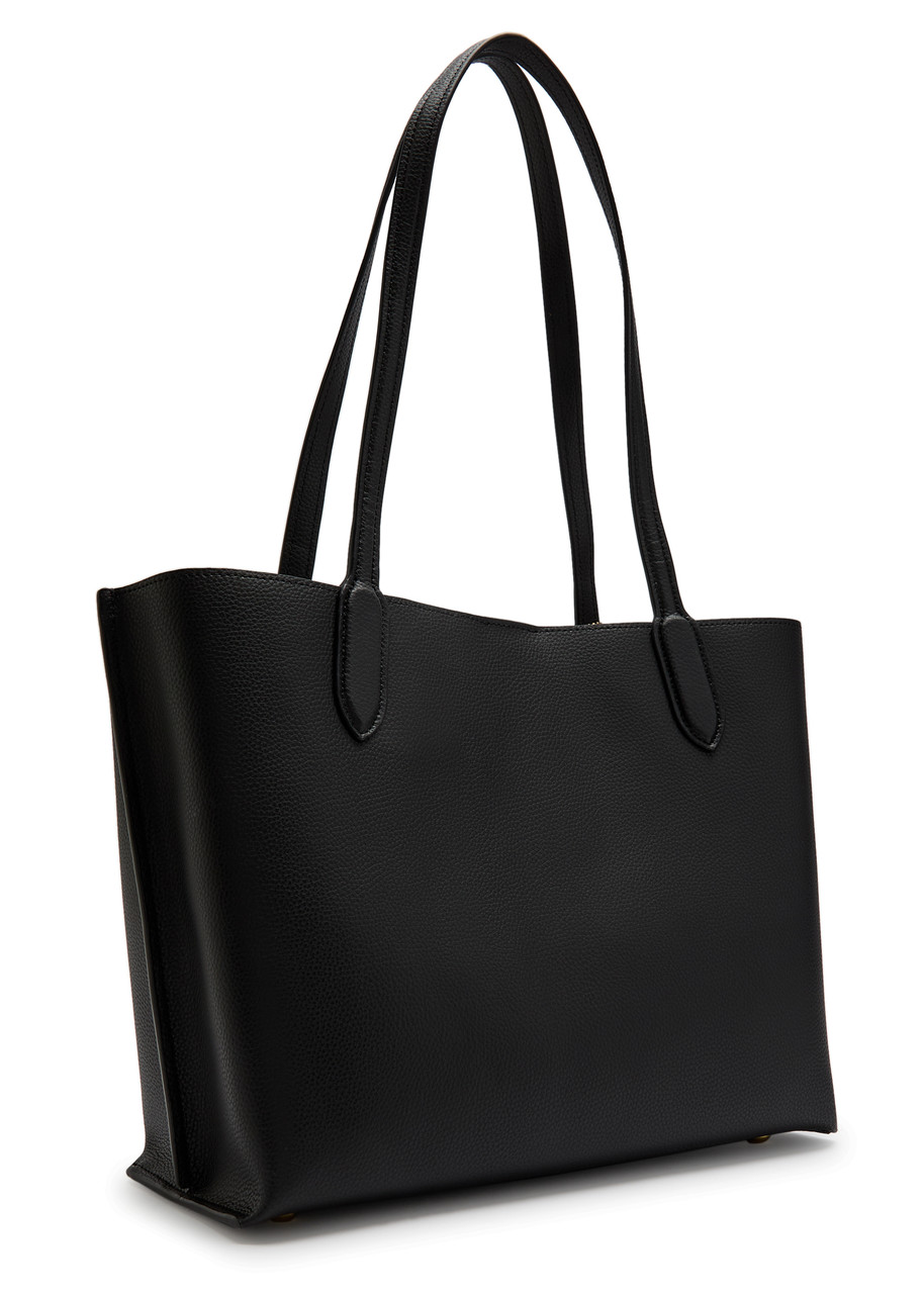 Coach Willow Pebbled Leather Tote Bag In Black