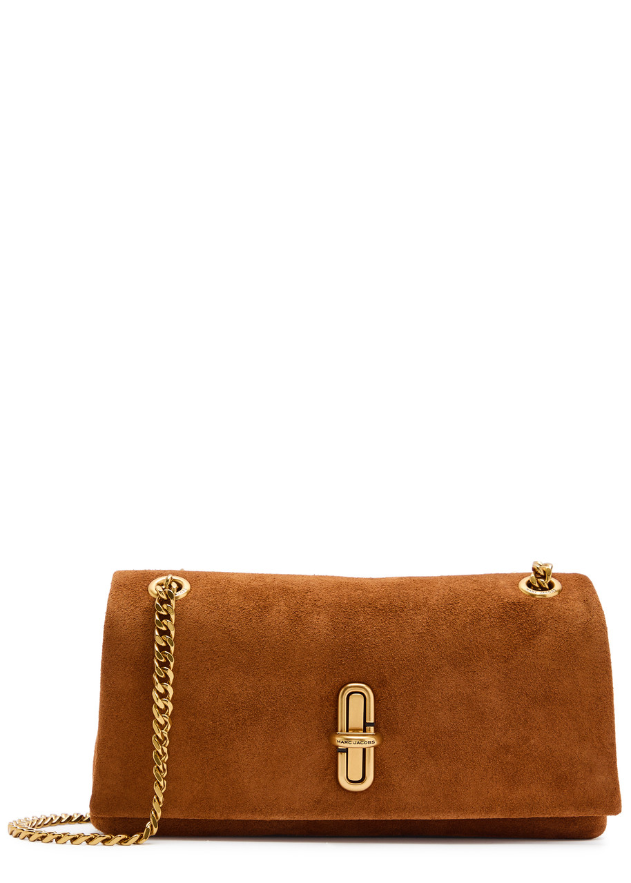 Marc Jacobs The Dual Mini Suede Shoulder Bag In Brown