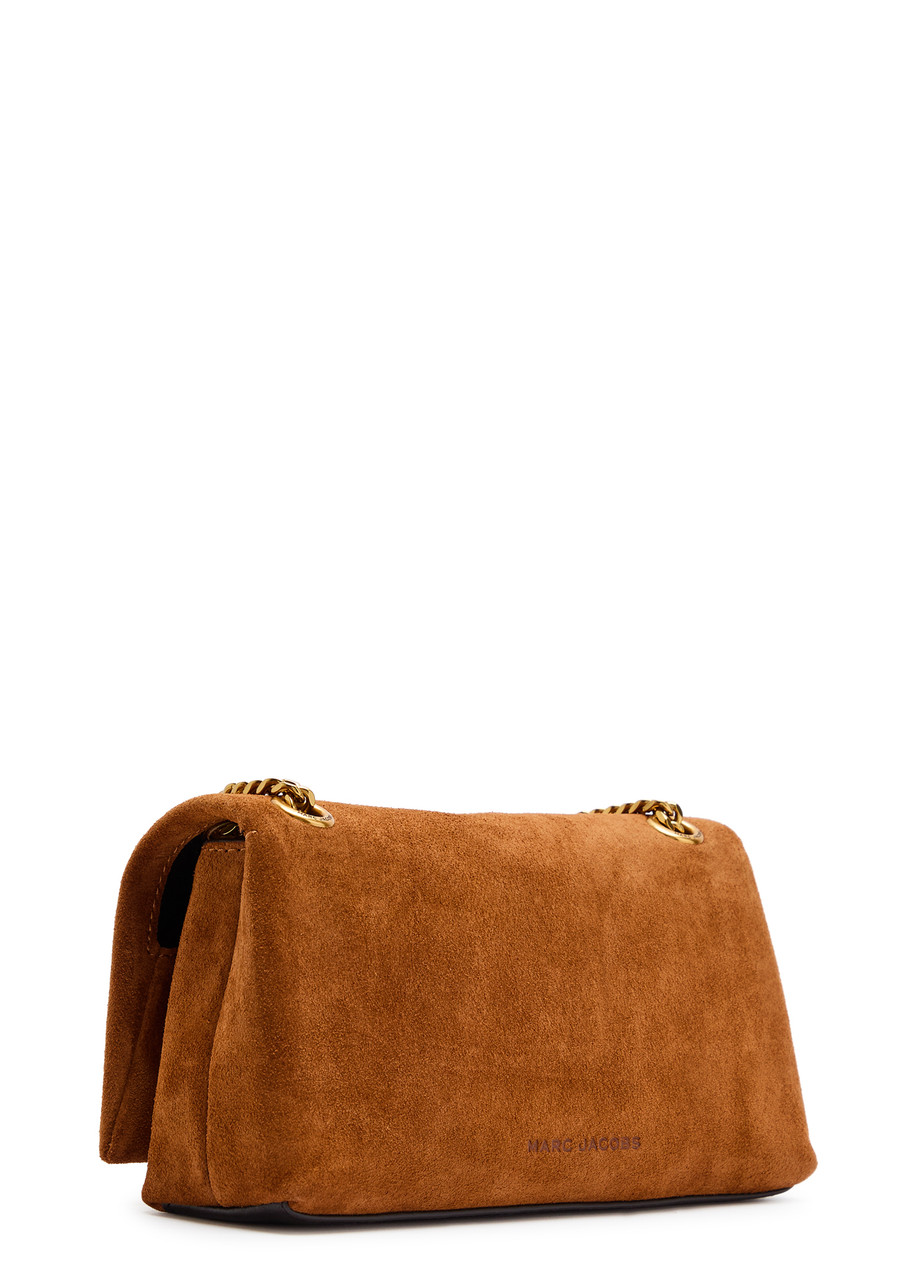 Marc Jacobs The Dual Mini Suede Shoulder Bag In Brown