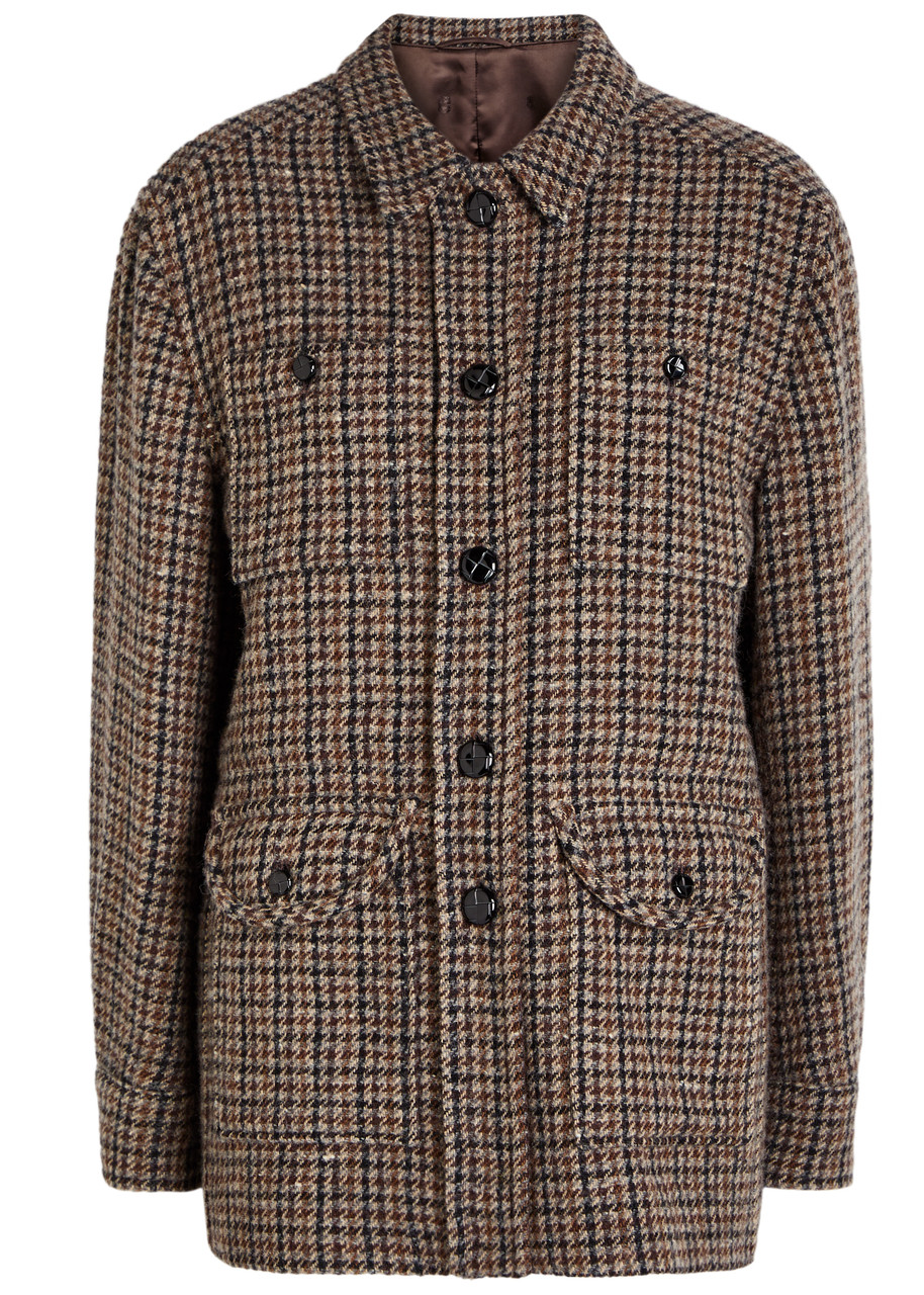 Blazé Milano Blaze Milano Lokai Houndstooth Wool-blend Jacket In Multi