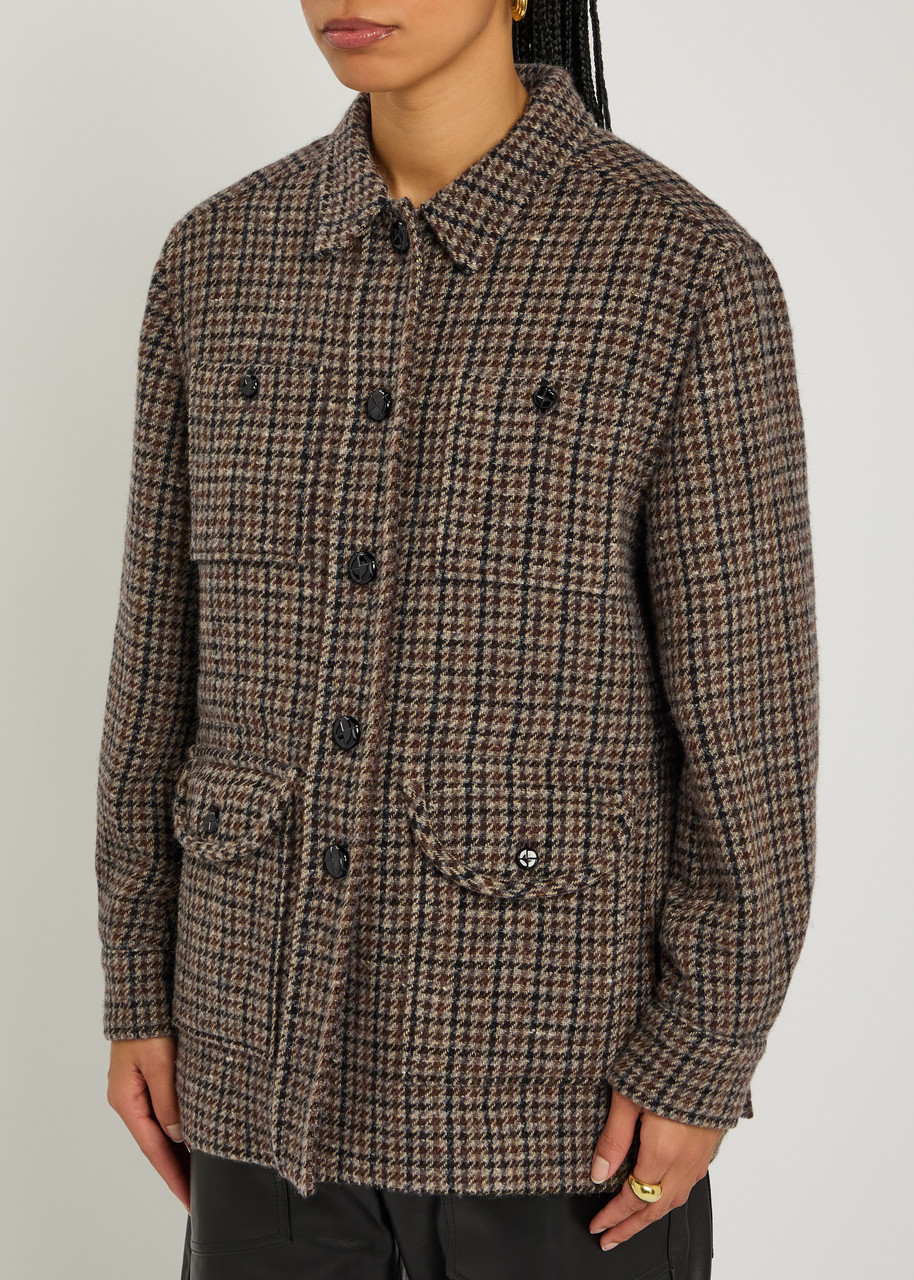 Blazé Milano Blaze Milano Lokai Houndstooth Wool-blend Jacket In Multi