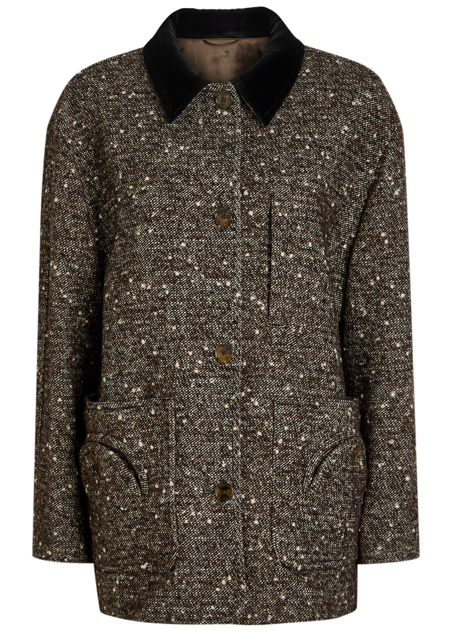 Blaze Milano Clelia Speckled Bouclé Jacket - Brown - 0 (UK6 / XS)