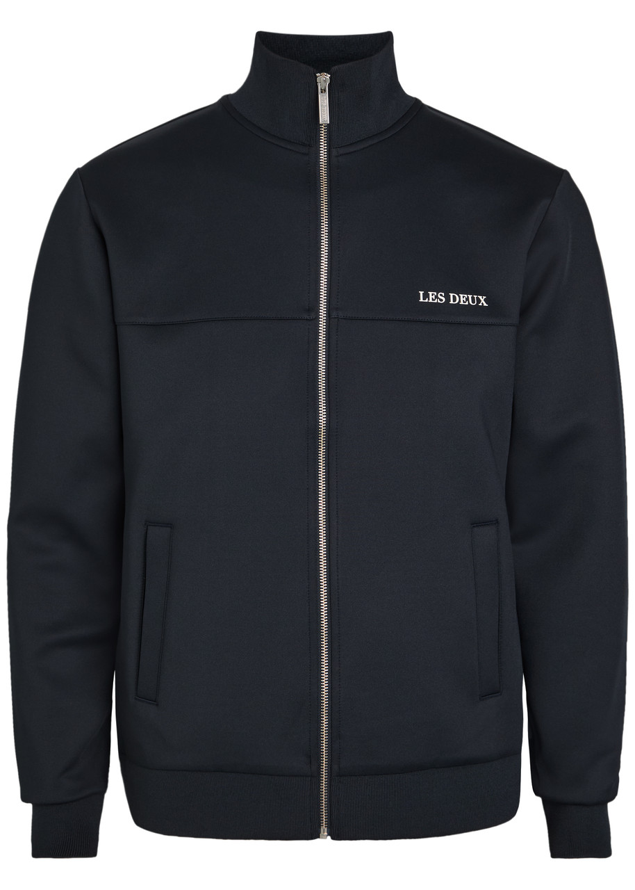 Les Deux Ballier Logo-print Jersey Track Jacket - Navy - L