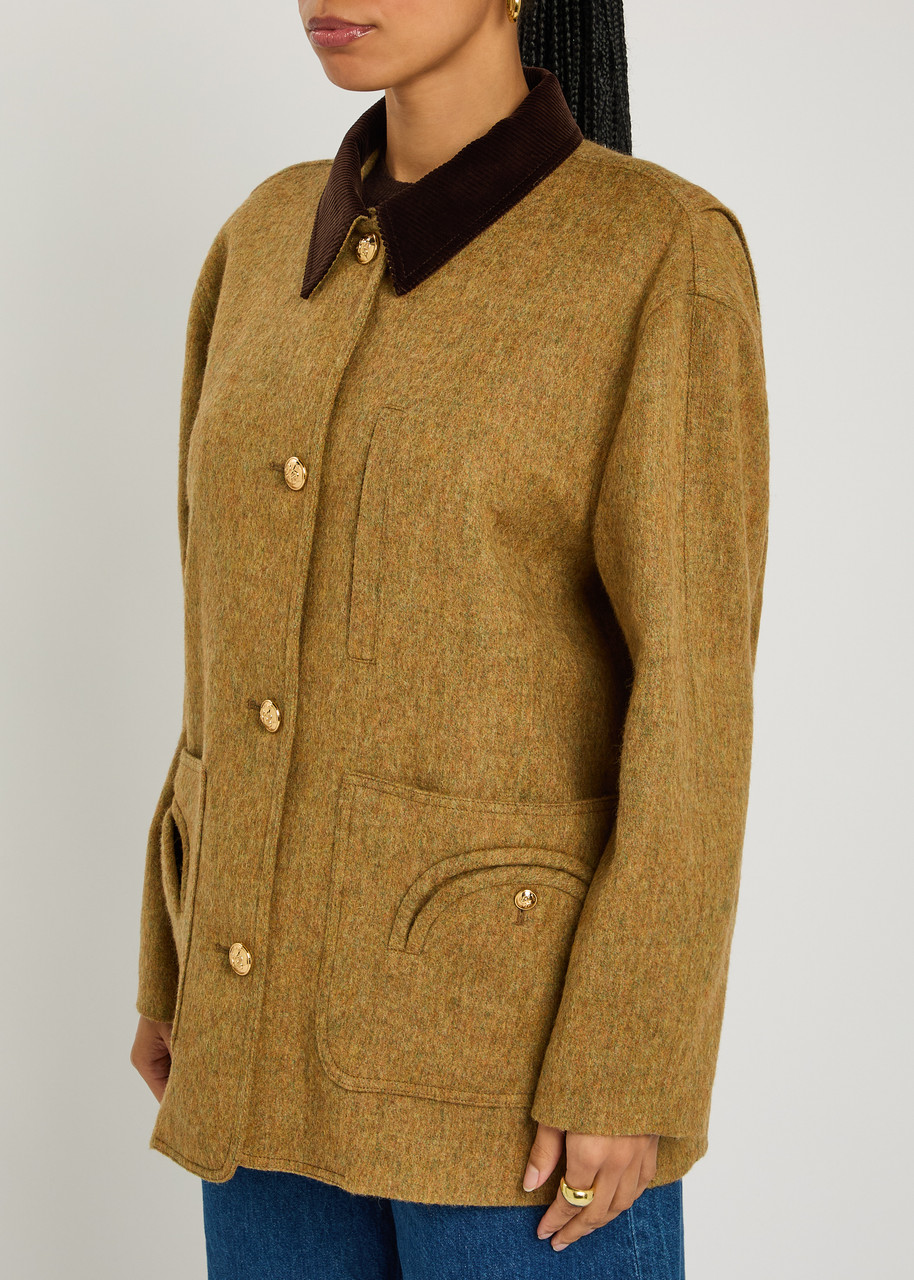 Blazé Milano Blaze Milano Clelia Brushed Wool Jacket In Multi