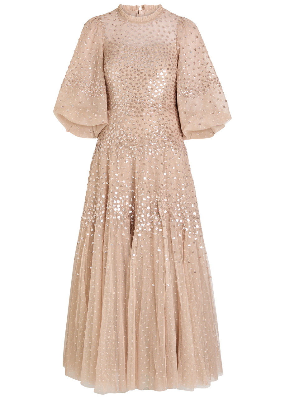 Needle & Thread Sequin-embellished Tulle Gown - Light Pink - 12 (UK12 / M)