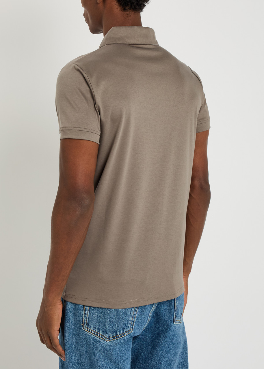  Raith Santi Mercerized Cotton Polo Shirt - Taupe - Xxl 