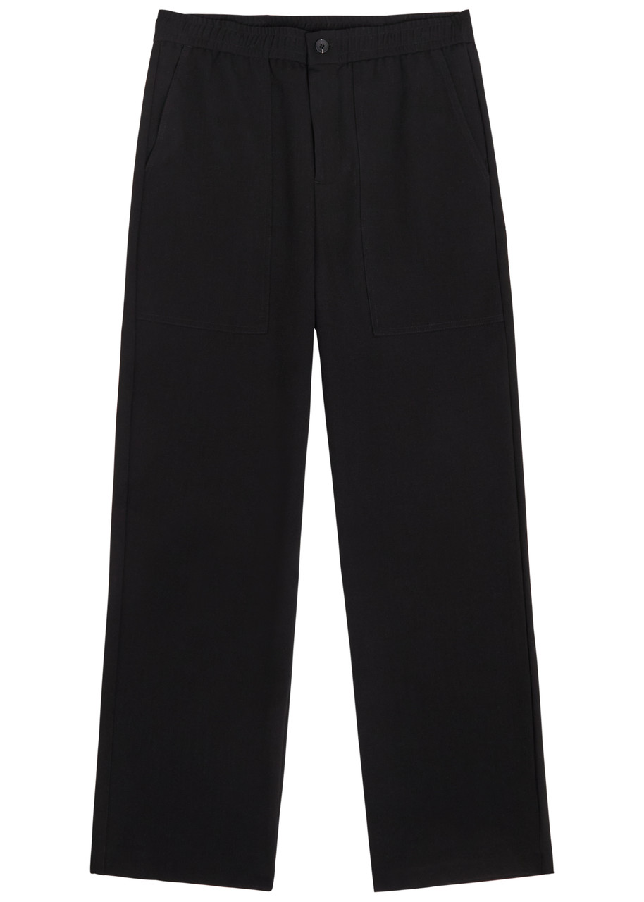 Raith Julian Woven Straight-leg Trousers In Black