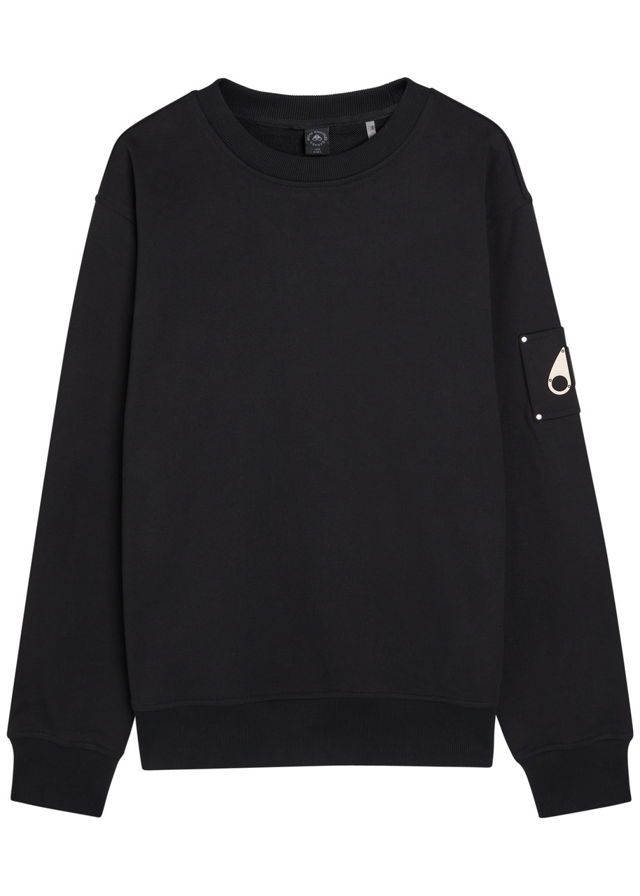 Moose Knuckles Hartsfield Logo Cotton Sweatshirt - Black - L