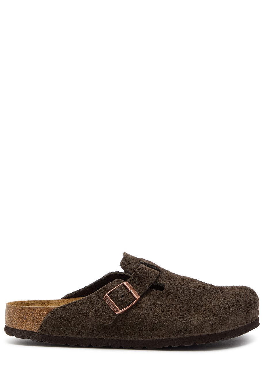 Birkenstock Boston Brushed Suede Clogs - Dark Brown - 44 (IT43.5 / UK9.5)