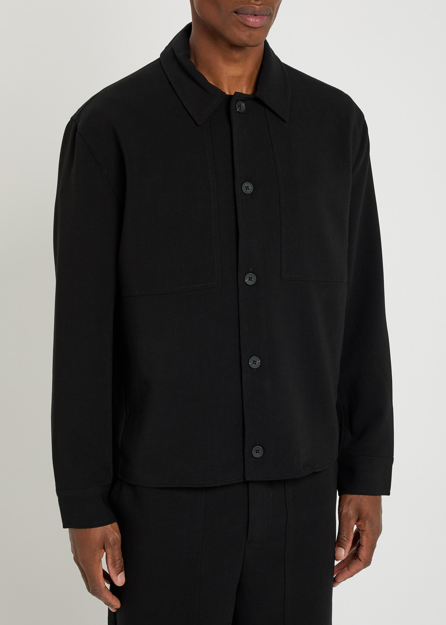 Raith Julien Woven Overshirt In Black