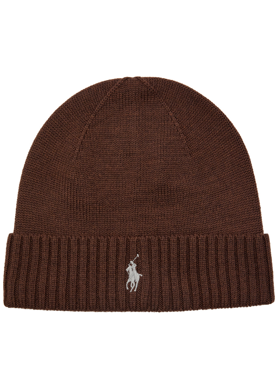 Polo Ralph Lauren Logo-embroidered Wool Beanie - Brown - One Size