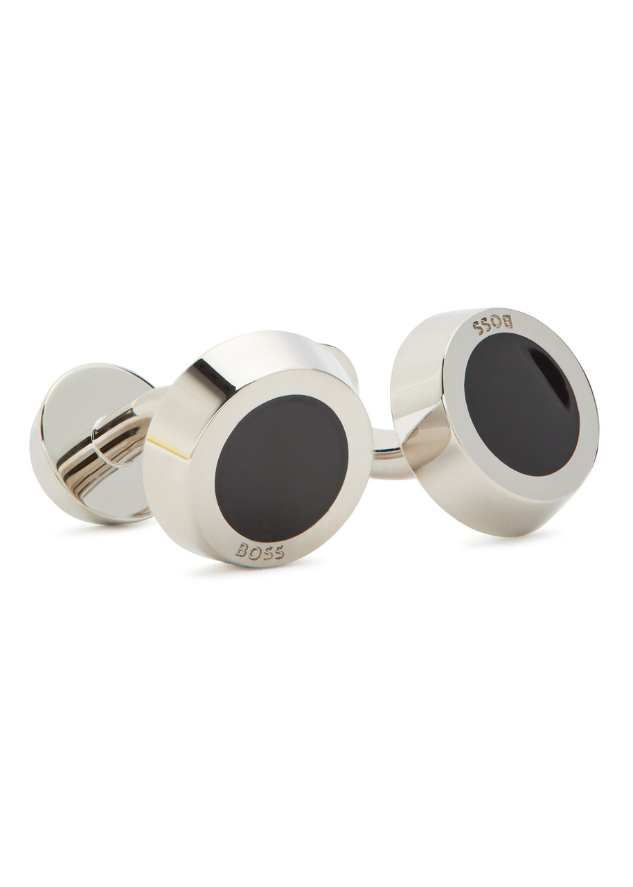  Boss Simony Enamelled Cufflinks - Black - One Size 