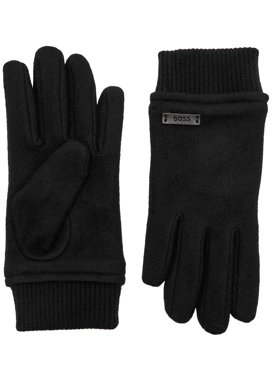 Boss Kalspar Wool-blend Gloves – Black – S