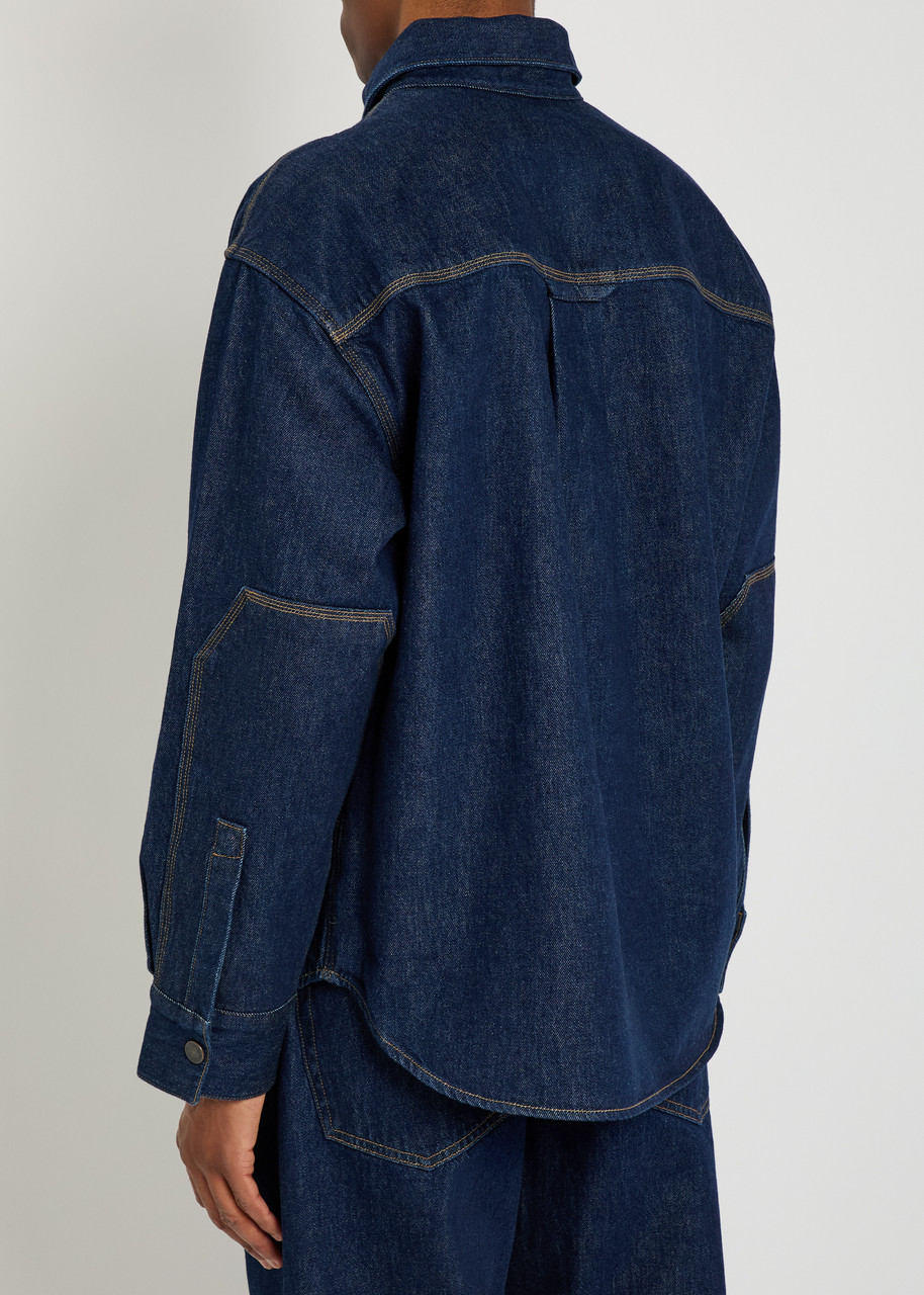  Agolde Denim Overshirt - Dark Blue - Xl 