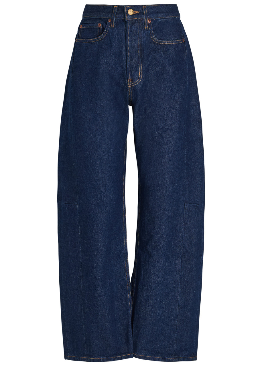 Bsides Slim Lasso Structured Barrel-leg Jeans In Purple