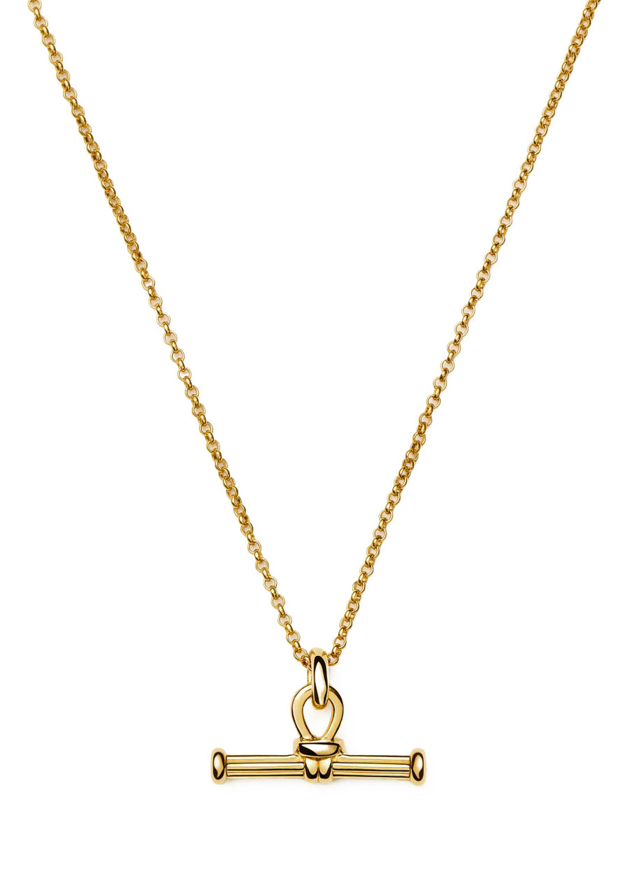 Missoma T-bar 18ct Gold Plated Necklace In Gold