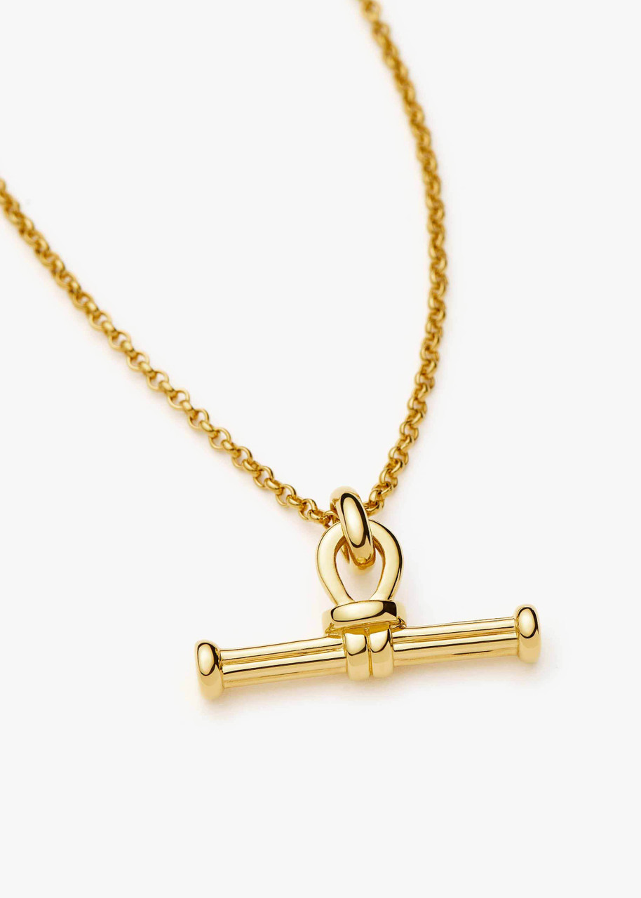 Missoma T-bar 18ct Gold Plated Necklace In Gold