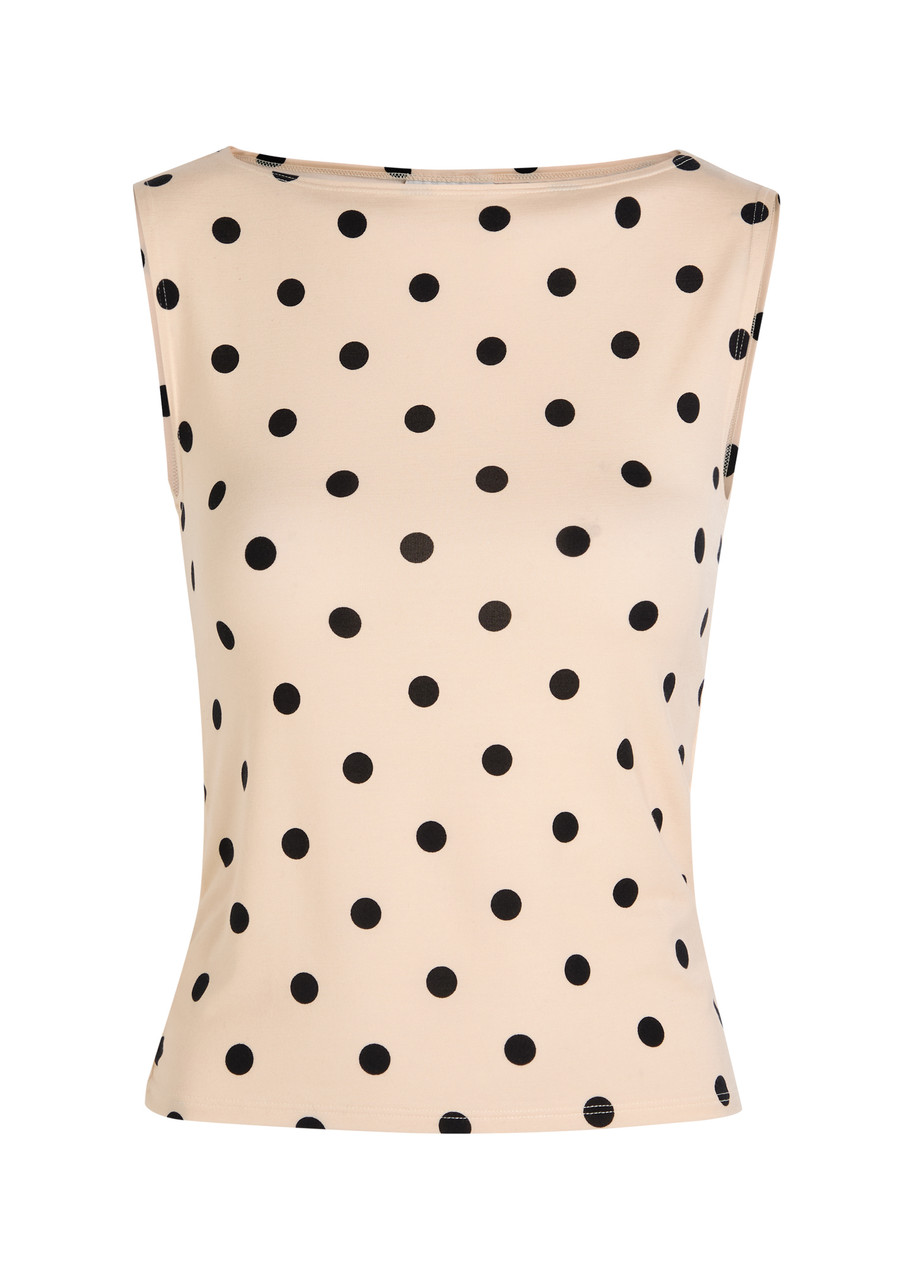Reformation Dusk Polka dot Jersey Tank - White - L (UK14 / L)
