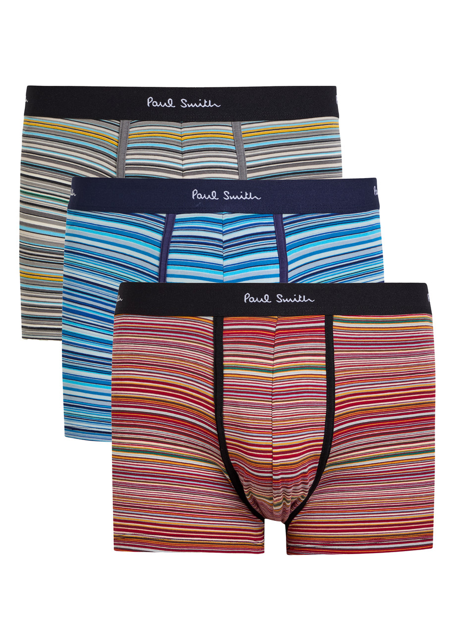Paul Smith Striped Stretch-cotton Trunks - set of Three - Multicoloured - S