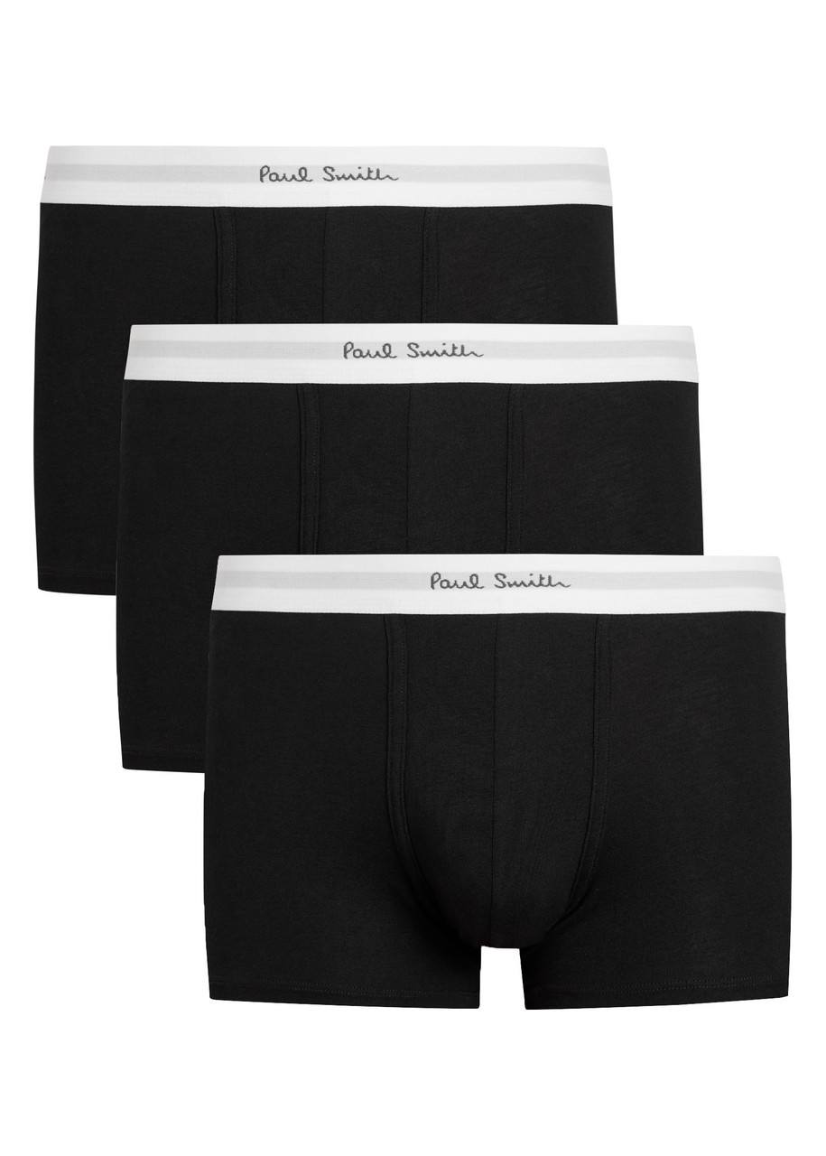 Paul Smith Stretch-cotton Trunks - set of Three - Black - L