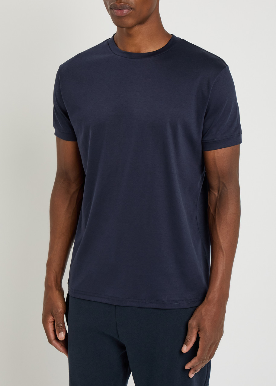  Raith Luxe Mercerised Cotton T-shirt - Navy - L 
