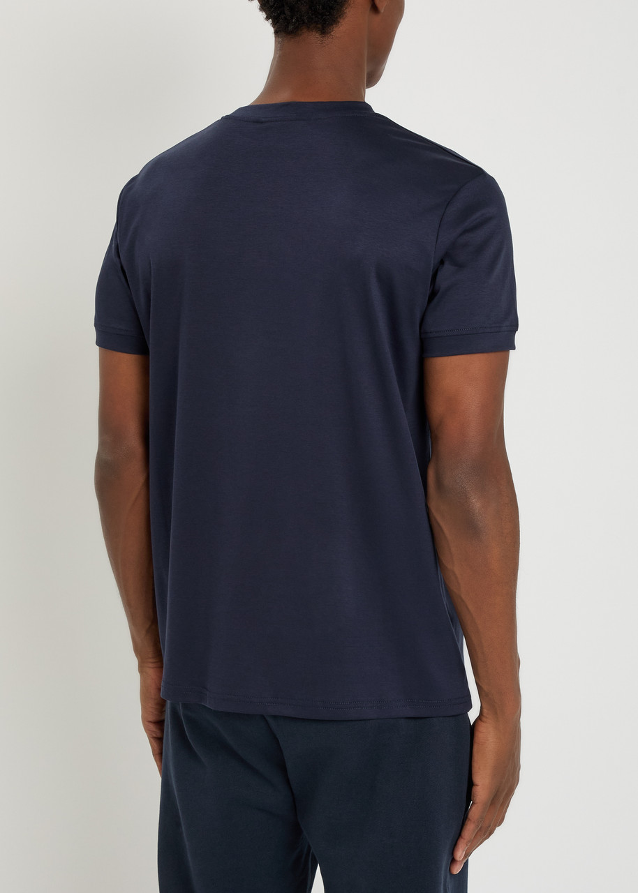  Raith Luxe Mercerised Cotton T-shirt - Navy - L 